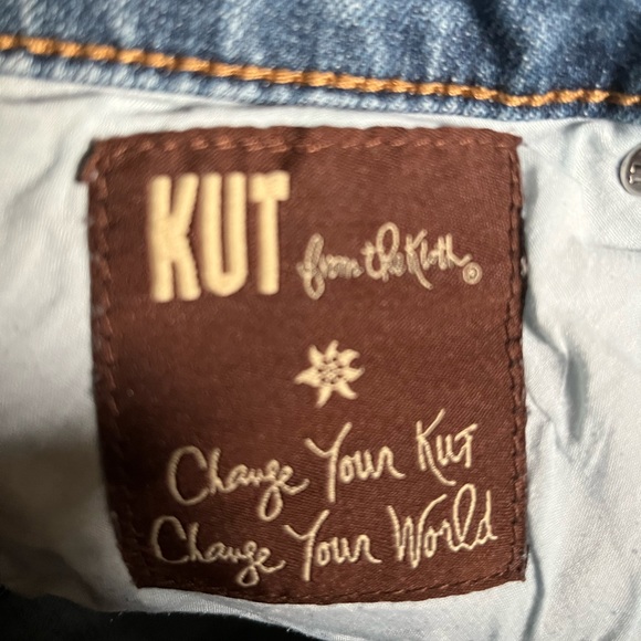 Kut from the Kloth Cameron Straight Leg Rolled Denim Blue Jeans, Sz 20w - Picture 6 of 6